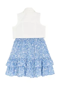 Girls 4-6 Denim Vest Dress