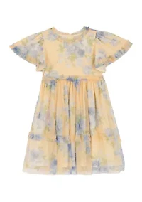Girls 4-6 Floral Mesh Maxi Dress