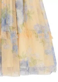 Girls 4-6 Floral Mesh Maxi Dress