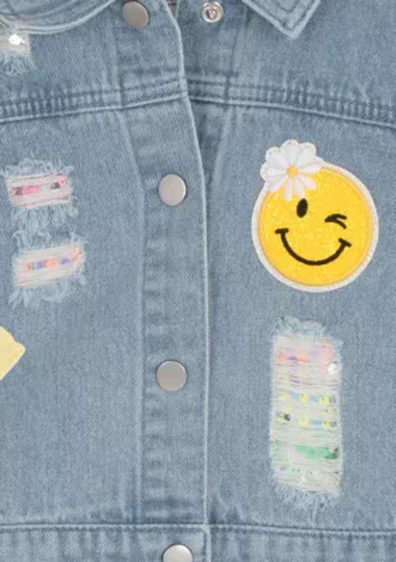 Girls 4-6 Go Girl Denim Jacket Tutu Set