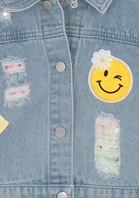 Girls 4-6 Go Girl Denim Jacket Tutu Set