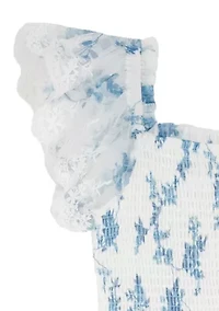 Girls 4-6x Floral Mesh Maxi Dress