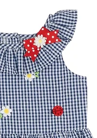 Girls 4-6 Ladybug Seersucker Capri Set