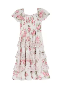 Girls 4-6 Print Chiffon Dress
