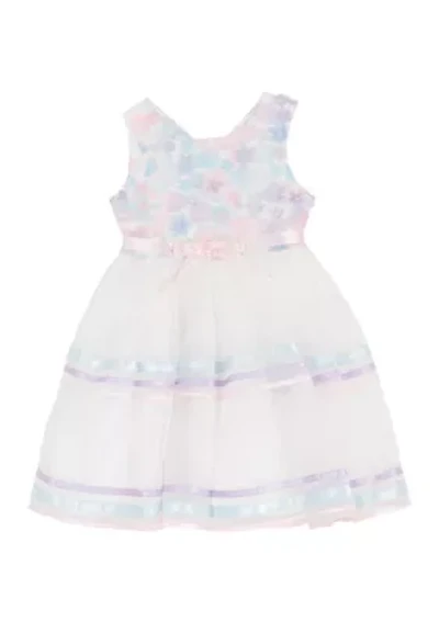 Girls 4-6 Flower Bodice Ribbon Skirt