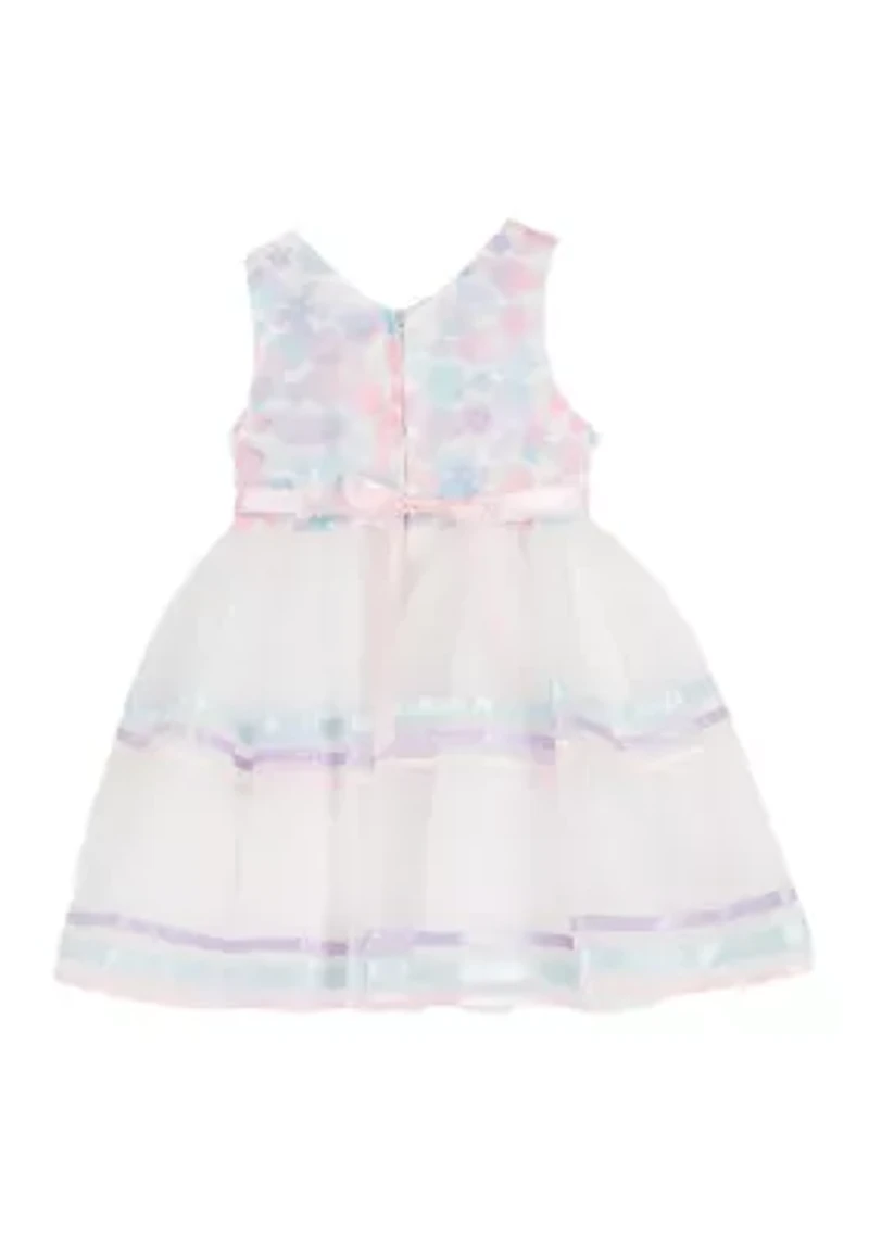 Girls 4-6 Flower Bodice Ribbon Skirt