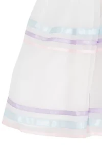 Girls 4-6 Flower Bodice Ribbon Skirt