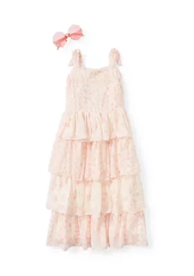 Girls 4-6 Tiered Printed Chiffon Set