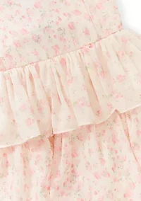 Girls 4-6 Tiered Printed Chiffon Set