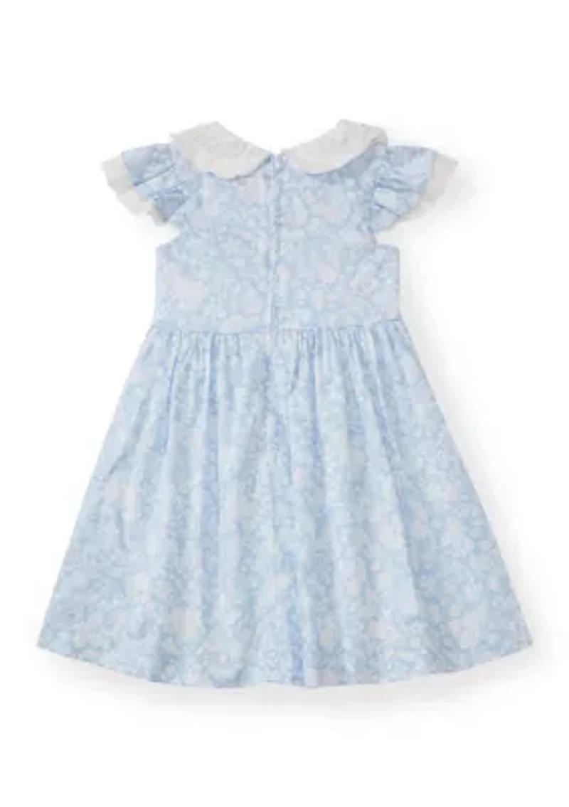 Girls 4-6x Floral Dress with Side Bows