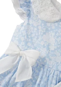 Girls 4-6x Floral Dress with Side Bows