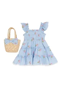 Girls 4-6 Floral Seersucker