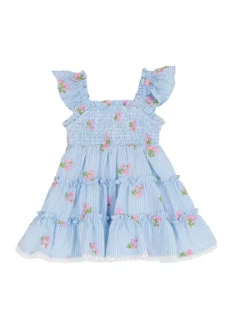 Girls 4-6 Floral Seersucker