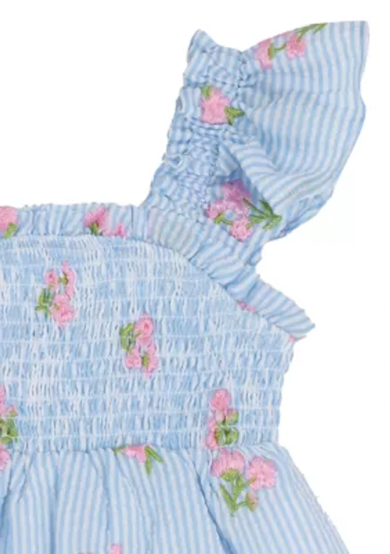 Girls 4-6 Floral Seersucker