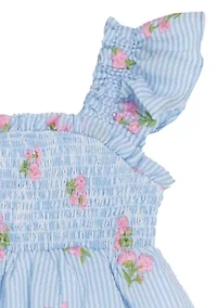 Girls 4-6 Floral Seersucker