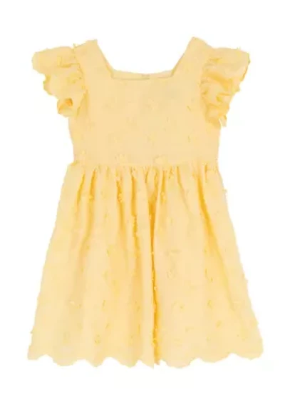 Girls 4-6 Floral Embroidery Dress