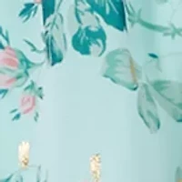 Girls 4-6 Floral Lurex Chiffon Dress