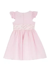 Girls 4-6x Seersucker Floral Bow Dress