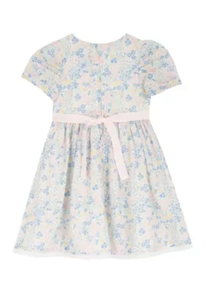 Girls 4-6x Floral Eyelet Dress
