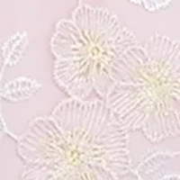 Girls 7-16 Lurex Embroidered Mesh Dress with Two Tone Hi Low Skirt