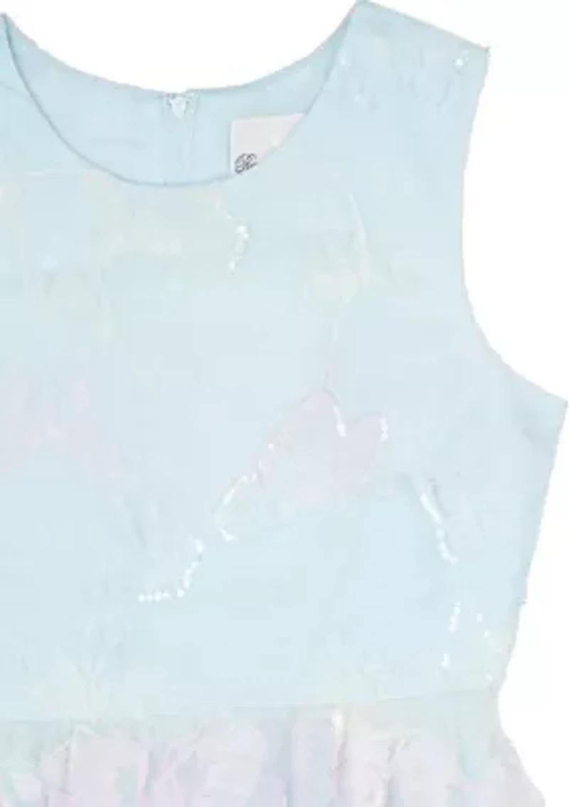 Girls 7-16 Butterfly Mesh Dress