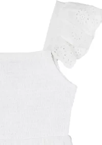 Girls 7-16 White Eyelet Tiered Maxi Dress