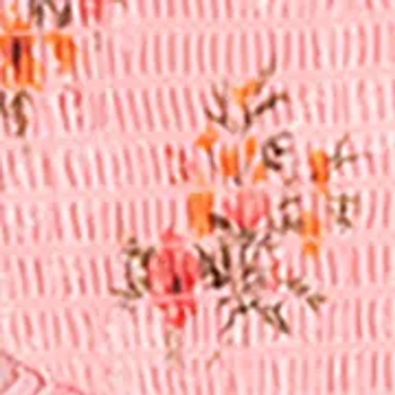 Girls 7-16 Flutter Sleeve Printed Burnout Smock Waist Dress