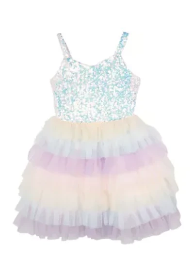 Girls 7-16 Rainbow Sequin Dress