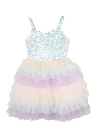 Girls 7-16 Rainbow Sequin Dress