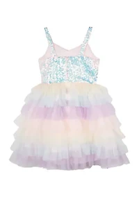 Girls 7-16 Rainbow Sequin Dress