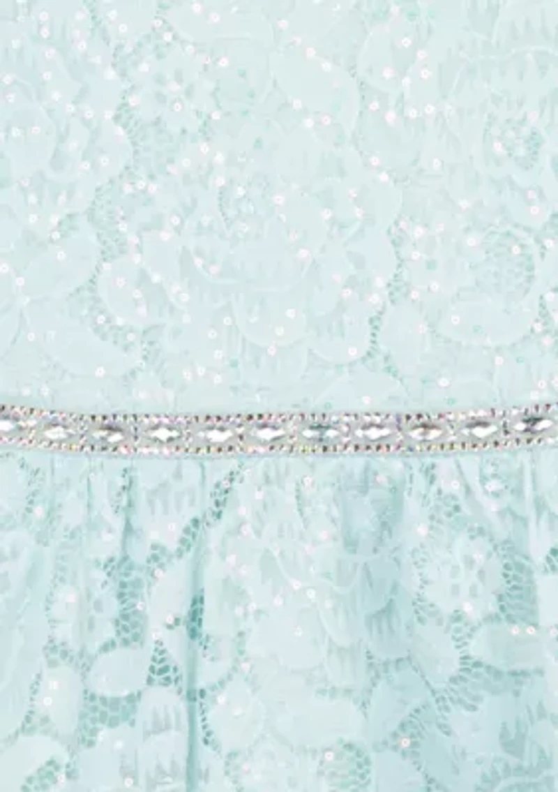 Girls 7-16 Lace High Low Dress