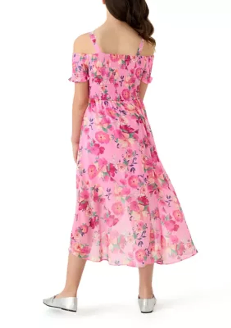 Girls 7-16 Off the Shoulder Floral Dress