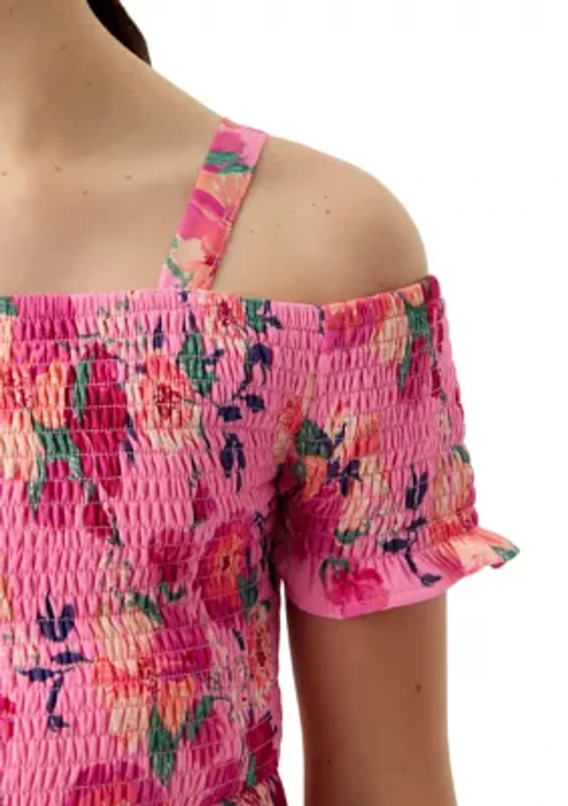 Girls 7-16 Off the Shoulder Floral Dress