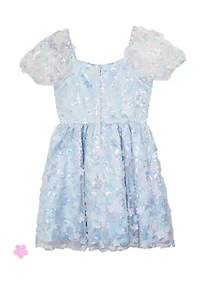 Girls 7-16 Puff Sleeve Floral Dress