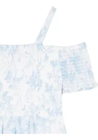 Girls 7-16 Toile Printed High Low Chiffon Maxi Dress