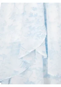 Girls 7-16 Toile Printed High Low Chiffon Maxi Dress