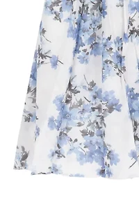 Girls 7-16 Floral Smocked Waist Dress