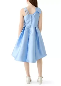 Girls 7-16 One Bow Hi Low Dress