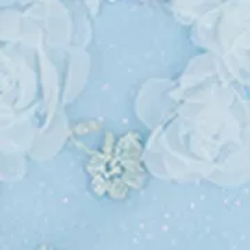 Girls 7-16 Blue Floral Soutache Dress