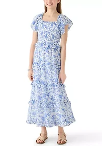 Girls 7-16 Floral Maxi Dress