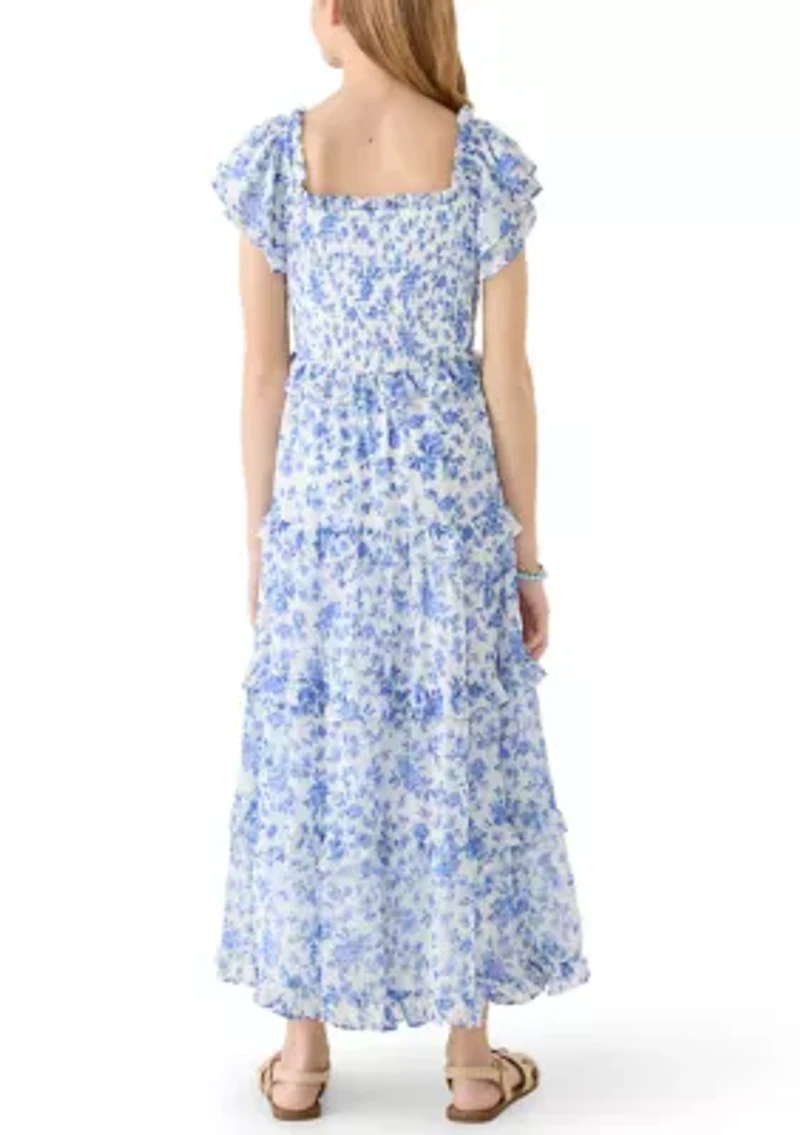 Girls 7-16 Floral Maxi Dress