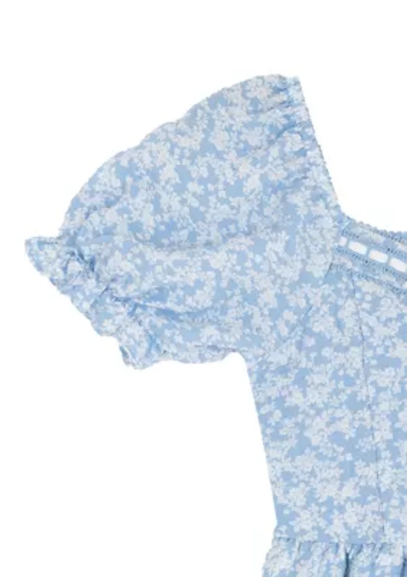 Girls 7-16 Floral Romper