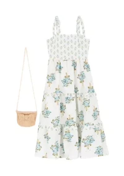 Girls 7-16 Mixed Floral Print Maxi Dress