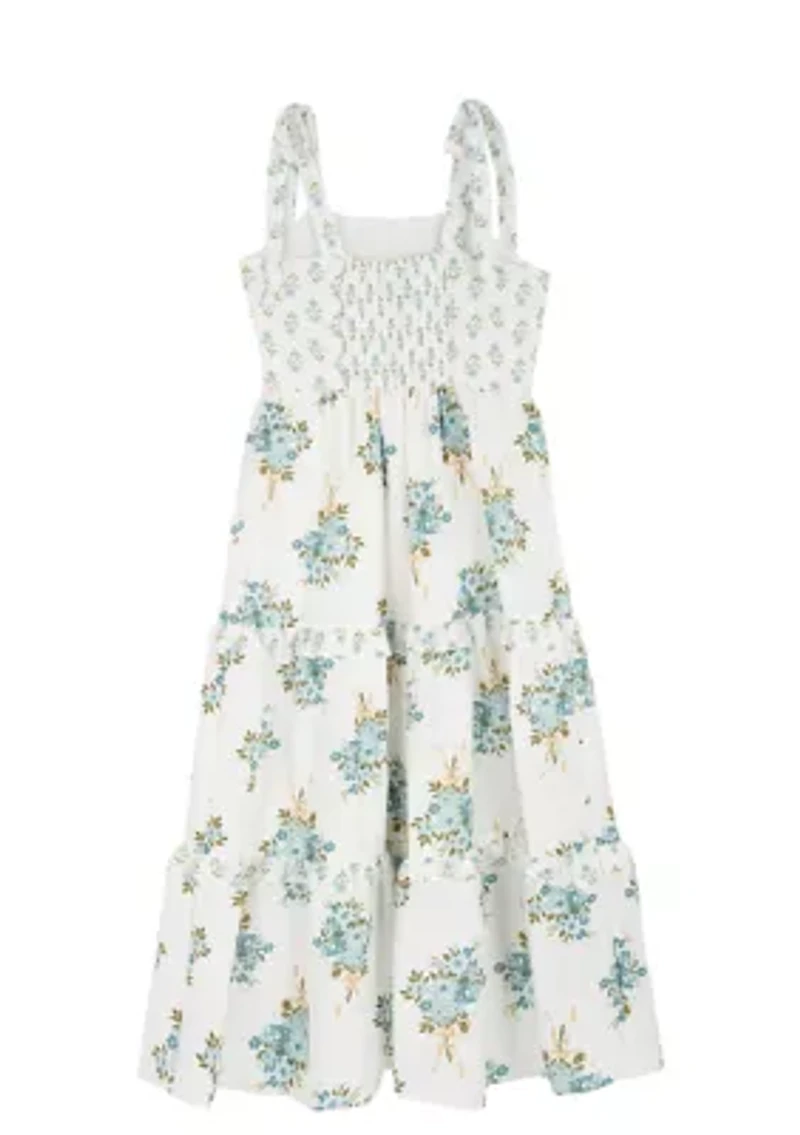 Girls 7-16 Mixed Floral Print Maxi Dress
