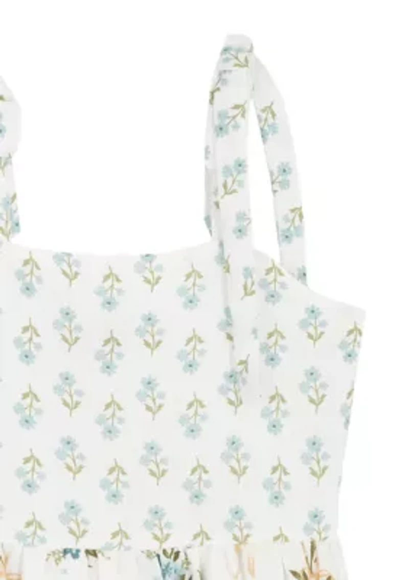 Girls 7-16 Mixed Floral Print Maxi Dress