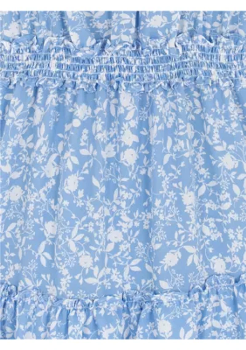 Girls 7-16 Denim Vest Dress Set