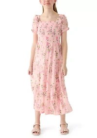 Girls 7-16 Floral Mesh Maxi Dress