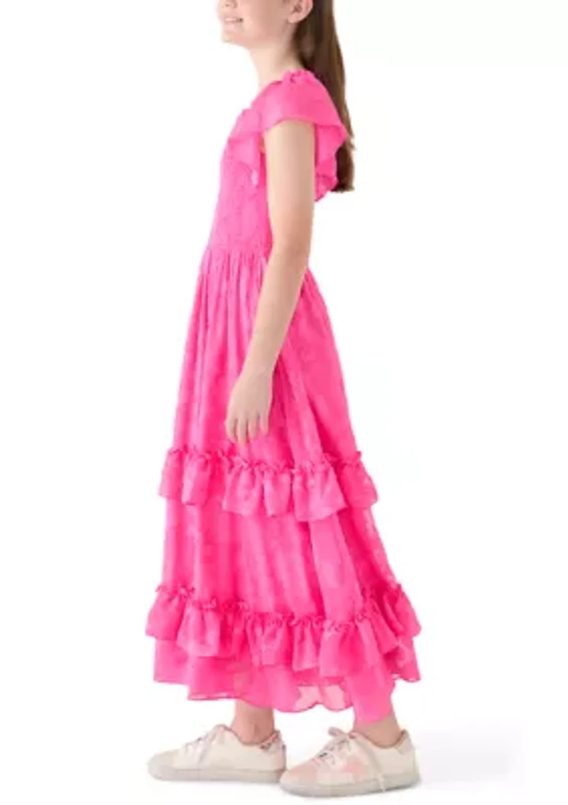 Girls 7-16 Burnout Maxi Dress