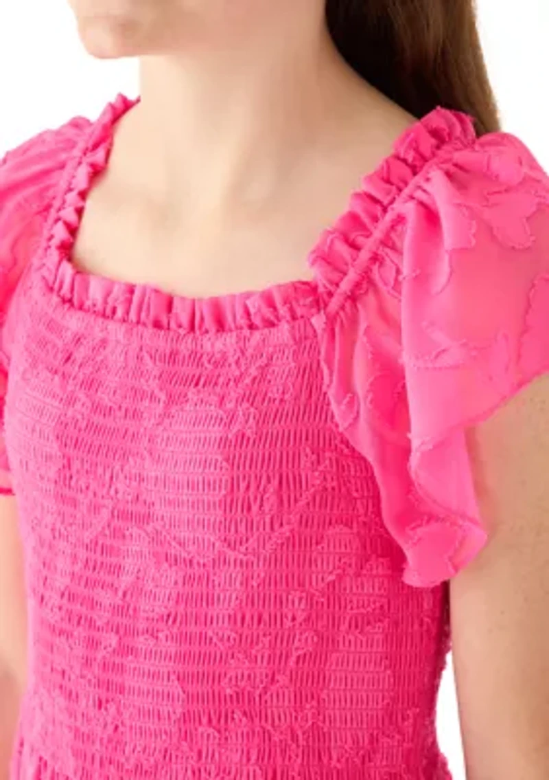 Girls 7-16 Burnout Maxi Dress