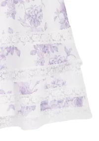 Girls 7-16 Toile Knot Waist Dress